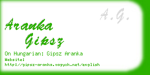 aranka gipsz business card